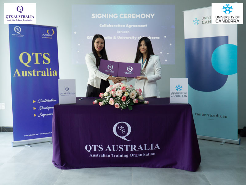 Đại diện QTS Australia và University of Canberra tại Buổi Lễ Ký kết hợp tác