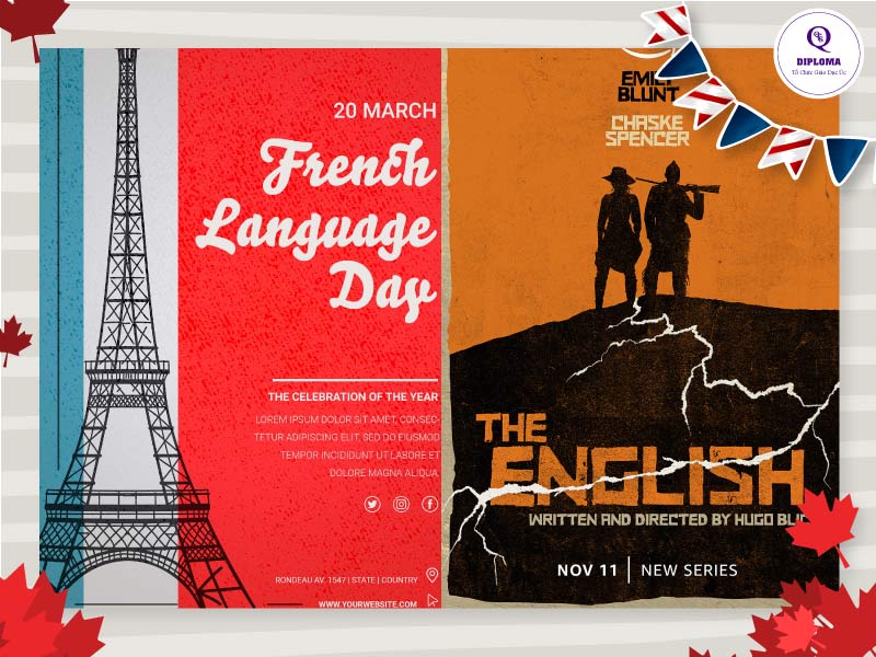 Tiếng Anh và tiếng Pháp là hai ngôn ngữ phổ biến nhất tại CanadaTiếng Anh và tiếng Pháp là hai ngôn ngữ phổ biến nhất tại Canada