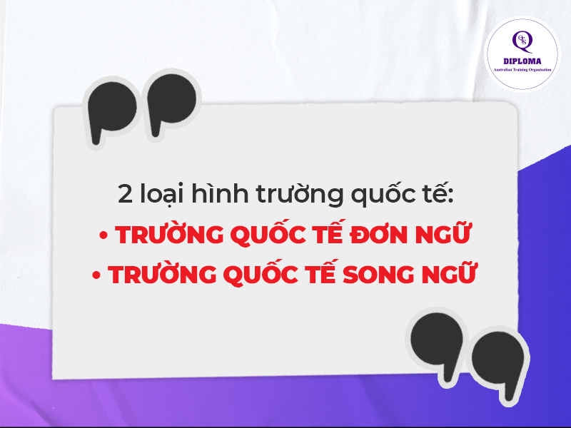 2 loại hình trường quốc tế