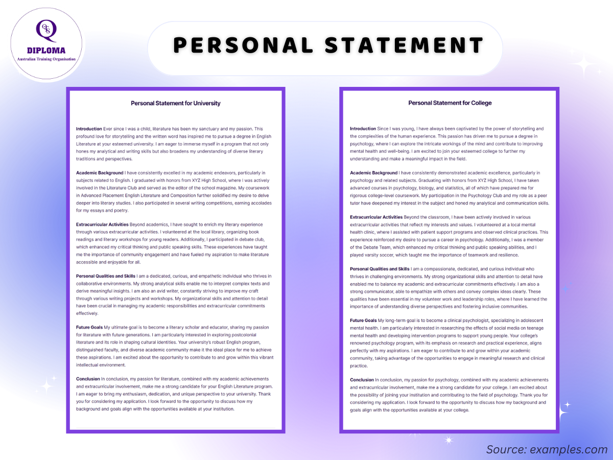 Bài luận cá nhân - Personal Statement