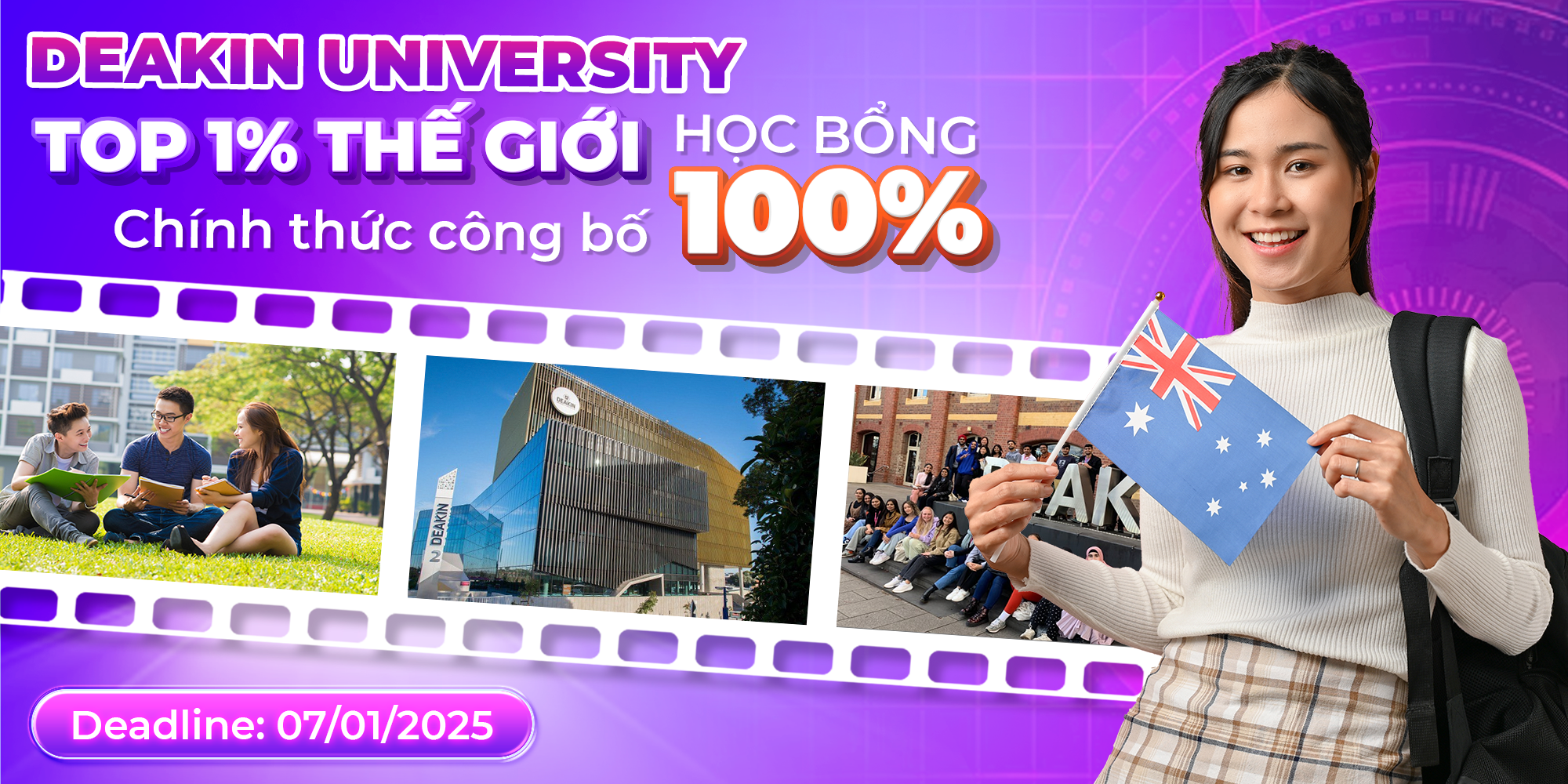 học bổng deakin university