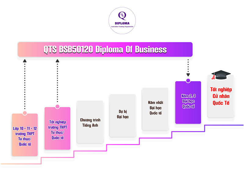 Lộ trình du học chuyển tiếp QTS BSB50120 Diploma of Business