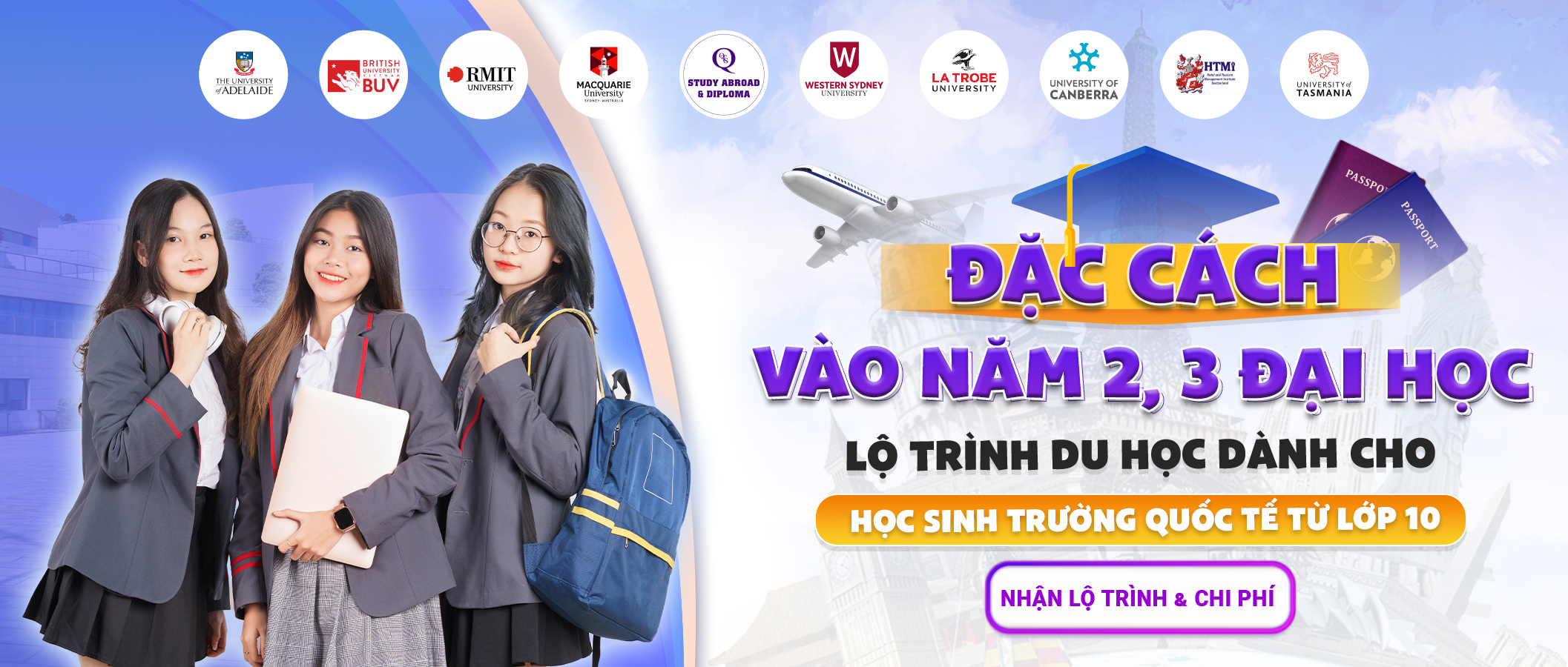 Lộ trình du học dành cho học sinh trường quốc tế