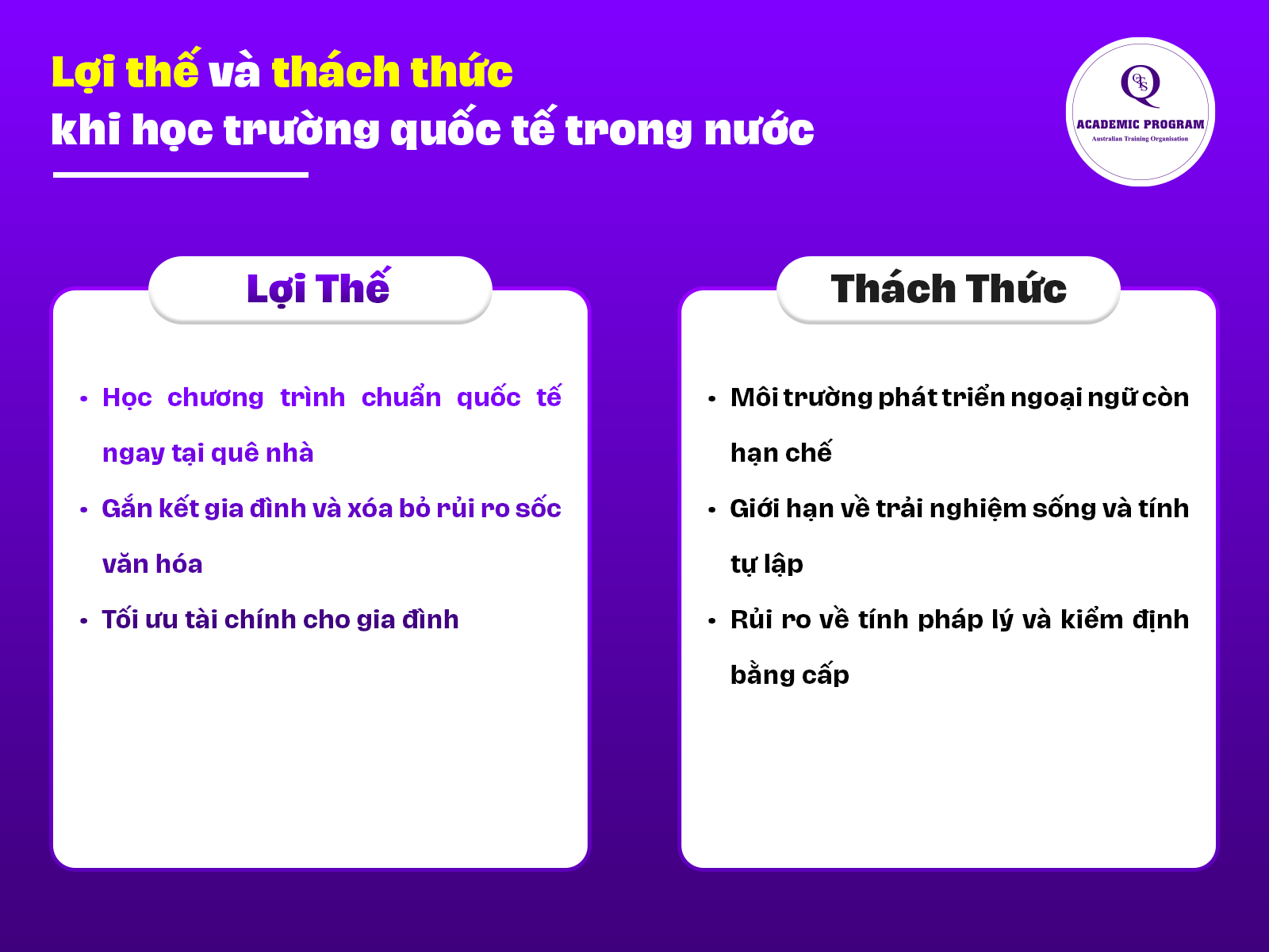 6 Ưu điểm và những thách thức khi học trường quốc tế trong nước